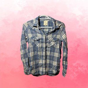 Vintage boyfriend American Eagle plaid button up